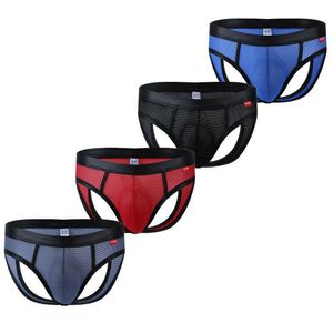 Трусы мужские сексуальное нижнее белье Открытое Bugay Jockstrap Cuecas tangas bikini hombre candies сетки через гей -пенис.