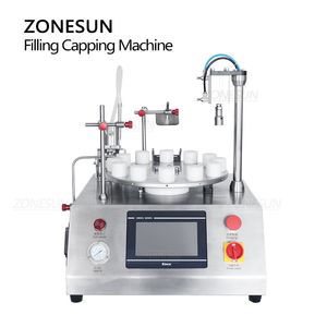 ZONESUN ZS-AFC1CPDesktop Automatic Filling Capping Cap Pressing Machine Small Bottle Cartridge