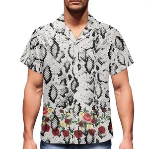 Men's Casual Shirts Textured Design Printed Polynesian Style Luxury Men's Shirt V-Neck Short Sleeve Hawaii Slim Summer Sports