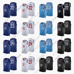 Basketball Jerseys Custom Printed 2022 New City Basketball Jerseys 22 Rodney Hood 23 Robert Covington 24 Norman Powell 37 Semi Ojeleye Blue White Black High