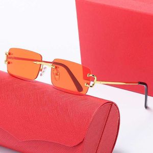 Randlose Sonnenbrille Männer Frauen Draht C Designer Brille Out Carter Sonnenbrille Strass Mode Luxus Sonnenbrille Shades Brillen gut