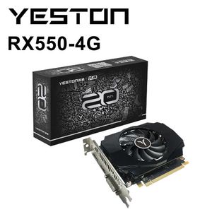 YESTON NEW RX550-4G D5 TH RADEON RX 550 그래픽 카드 4G 128 비트 단일 팬 비디오 카드 AMD GDDR5 DVI-D HDMI 데스크톱 컴퓨터 GPU