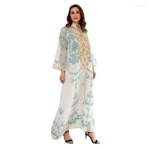 Abiti casual Caftano marocchino Abito donna musulmana Eid 2023 Luruxy Ricamato Turchia Arabo Oman Dubai Jalabiat Islamic Abayas Evening