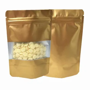 Поставка застольки на молнии замок на молнии mylar bags Matte Clear Window для Zip Aluminum Foil Back Bock Candy Snacks Packenes 10x15см