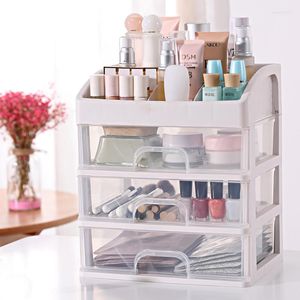 Storage Boxes Cosmetic Box Desktop Organizer Rack Dustproof Drawer Lipstick Skin Care Mask Brush Dressing Table