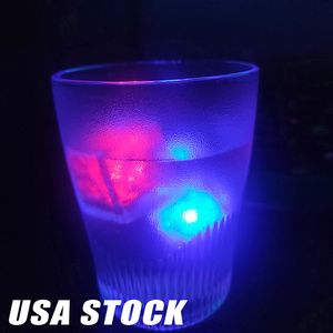 LED Ice Cube Light Glowing Party Ball Flash Light Luminoso Neon Wedding Festival Christmas Bar Decorazione bicchiere di vino Forniture 960 PZ / LOTTO Crestech168