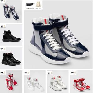 Berühmte Marke America Cup High-Top-Sneakers Schuhe Fahrrad Stoff Lackleder Leichte Gummisohle Casual Walking Rabatt Sportschuh EU38-46 Originalverpackung