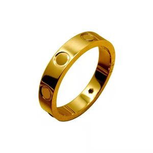 Mens Rings Designer Förlovningsring för kvinnor Extravagant Love Jewelry Gold Silver Rose Color Rostfritt stål Lokaler Fashion Lady Party Gifts Luxury Ring