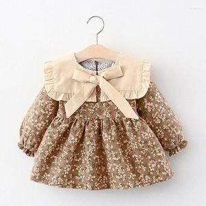 Abiti da ragazza Le ragazze vestono i vestiti Autunno inverno Manica lunga per bambini Costumi per bambini Pagliaccetti nati Vestidos