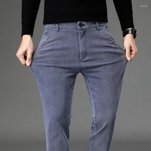 Herrbyxor 2023 Autumn Design Men's Casual Slim Cotton Pant Straight Trousers Man Fashion Stretch Business Men Plus Size 28-38