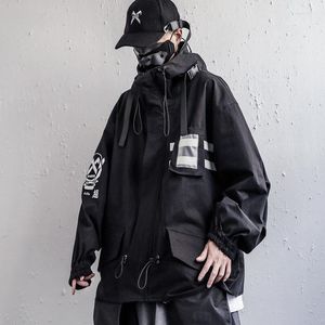 Mäns ner Hip Winter Hop Jacket Parka Män foder avtagbara vadderade jackor vindbrytare vindtät gatakläder huva kappa w52