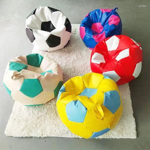 Chair Covers Five Color Mini Football Bean Bag Cover No Filler Children's Game Seat Leather Fabric Sewing Balcony Sofa