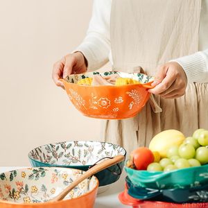 Bowls 1pc/cute Animal Hand-painted Soup Bowl Underglaze Ceramic Household Commercial El Noodle Fruit Salad