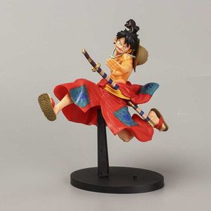 Action Toy Figures 20.5cm Anime One Piece Monkey D Luffy Kimonobattle Collectible Fighting PVC Action Figur Toy Collection Model Doll Gift Figma T230105