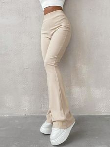 남성용 바지 솔리드 슬림 핏 스트리트웨어 여성 하이 허리 Y2K 옷 팬탈론 미적 패션 바지 전장 Roupas femininas 230104