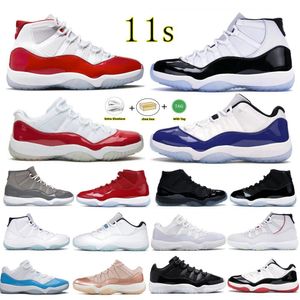 Jumpman 11 баскетбольные туфли 11S Midnight Navy Og Og Cherry Cool Grey Pure Violet Miamis Dolphins XI разводится космическое джем с мужскими тренерами.