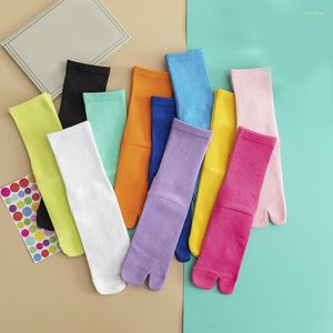 Frauen Socken Unisex Gekämmte Baumwolle Split Toe Einfache Bequeme Zwei-Toed Japanischen Harajuku Männer Frauen Tabi Hohe Qualität