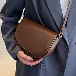 Evening Bags Women's Solid Color Shoulder 2023 Soft Leather Crossbody Bag Classic All Match Handbag Lady Small Flap Design Messenger
