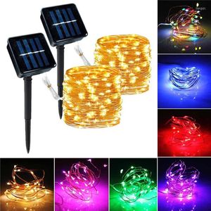 Strings LED Outdoor Solar Lamp String Lights 300/400 LED Fata Vacanza Festa di nozze Ghirlanda Giardino Impermeabile per la decorazione domestica