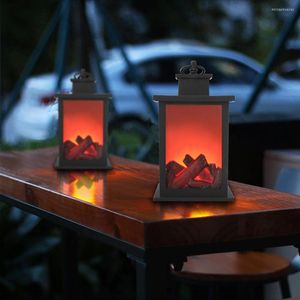 Strings Christmas Simulation Fireplace LED Flame Lamps Simulated Night Lights USB Lamp For Home Party Living Room Decor