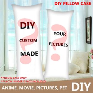 Pillow Case DIY niestandardowe anime przytulające ciało nadrukowane tylko jeden dla ciebie, rzucasz poduszkę do domu pościel 230104