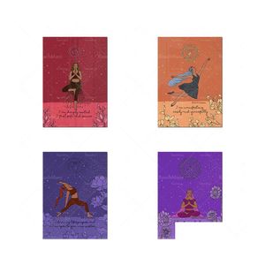 Gemälde des Wurzelchakras, die für die Heimdekoration verwendet werden, bekräftigen die Kunst des Yoga. Yoga-Geschenk. Peacef Meditation Spiritual Drop Delivery Garden Dhdpi