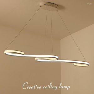 Lampy wiszące dwustronne oświetlenie nowoczesne żyrandole LED salon jadalnia sypialnia sala barowa lampa barowa