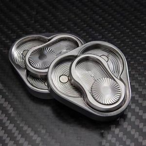 Fidget Toys Magnetic Push Slider 3D Triangular Rotation Push Adult Metal EDC Autism Sensory Toy ADHD Angst Stress Relief Hand Spinner 1273