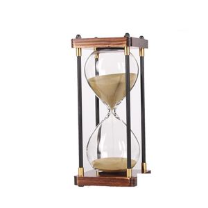 Andere Uhrenzubehör 30 Minuten Sandglas Sandtimer für Küchenschule Moderne Holzstunde Glas Sandglas Timer Home D DHBLR