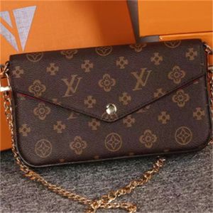 2023 Bolsas femininas moda flor senhoras sacolas compostas bolsa de ombro de couro genuíno bolsa de embreagem feminina com caixa Louiseity Bolsa Viutonity Crossbody Bag