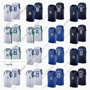 Basketball Jerseys Custom Printed 2022 New City Basketball Jerseys 10 Finney-Smith 11 Hardaway 13 Brunson 21 Ntilikina Blue White Black High Quality Jersey