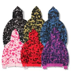 Men Camouflage Hooded Hoodies Camo cardigan Sweater Hip Hop Sweatshirt Streetwear Jackets S-3XL