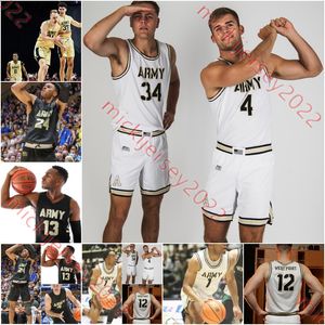 Army Black Knights Basketball Jersey Chris Mann Ben Jensen Jalen Rucker Zach Lezanic Kwabena Davis Jared Cross Charlie Peterson Matt Dove Stitched Army Jerseys