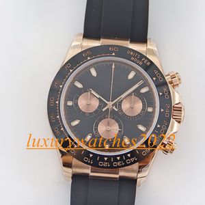 NF Factory Mens Watch 40mm Rose Gold Ref.116515 Automatic Mechanical Movement Rubber Strap Sapphire Glass Diver Watches Original Box