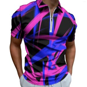 Camisetas de arte casual de tinta de neon de pólo de neon masculino