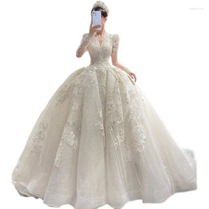 Abito etnico abito da sposa abito da sposa da sposa main -long maniche lunghe industria pesante francese GUROFENG Girl