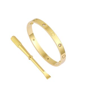 Love Screw Bracelet ontwerper ontwerp gouden Bangle heren bangle armbanden voor dames roestvrijstalen mode-sieraden heren