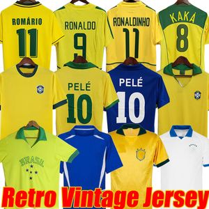 Maglia da calcio retrò Brasil PELE Ronaldo 1970 57 58 85 88 91 93 94 98 00 02 04 12 Ronaldinho KAKA R. CARLOS camisa de futebol BraziLS RIVALDO classica maglia da calcio vintage