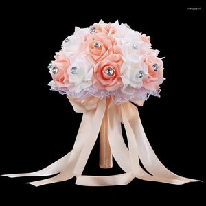 Dekorativa blommor Creative Simulation Bride Holding Wedding Buquets Bubble of Celebration Supplies