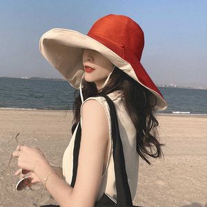 Stingy Brim s Summer Foldable Bucket Hat for women Outdoor screen Cotton Panama Solid Color Cap Anti-UV wide brim bucket Sun hat 0103