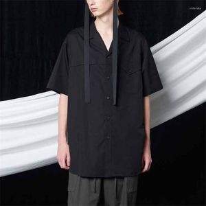 Camicie casual da uomo Camicia da uomo Primavera ed estate Versione coreana Moda allentata Manica corta Bel colletto a punta Top