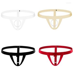 Unterhosen Sexy Dessous Männer Nylon Unterwäsche Offene BuSissy Höschen String Homme Bikini-Slip Homosexuell O-Ring Crotchless Tangas