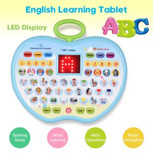 Zabawy inteligencji wczesne edukacyjne zabawki tablet Toddler komputer z ekranem LED wyświetlacz 8 trybów prezent dla wieku 3 6 dzieci S 230105