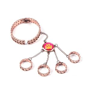 Charm Bracelets Reddy Girls Ring Bracelet Set Jeka Couffaine Cat Claw Can Be Opened Closed Gift For Kids Cosplay Drop Delivery Jewelry Dhckh