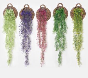 The latest 120CM Golden Decorative Flowers Bell Willow wall hanging flower simulation plant wall decoration many colors to choose support customized logo