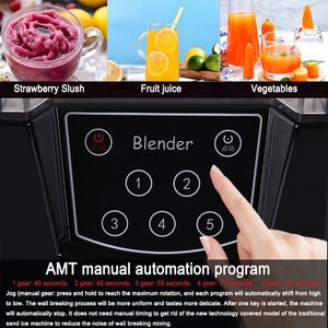 Tung kommersiell klass Blender Mixer Shaver Juicer Fruit Food Processor Ice Smoothies Blender High Power Juice Maker Crusher