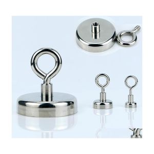 Hooks Rails 1PC/2PC Super Strong Neodymium Magnet Pot Saage Magneter Round Powerf Magnetic Hook Sea Fishing Searcher Drop Delivery DHBV2