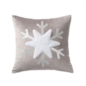 Travesseiros enormes travesseiros para sofá Bordado de manchas de veludo H Holland Christmas Snowflake Throw Cover