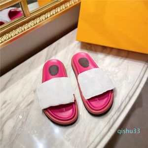 Designer Pool Pillow Comfort Sandals trend Slippers Mule Fashion Show New Slipper Lady Nylon Shoes Strap Men Leather Sandal Sunset Flat3