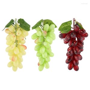 Party Decoration Decorative Lifelike Artificial Grapes Realistic Fake Fruit Pub Home Kitchen Cabinet Ornament SASW666